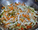 A picture of step 1 of Vegetables macroni chat.