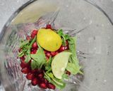 A picture of step 1 of Pomegranate Mojito.
