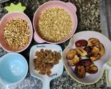 Hình bước làm 2 của món Sữa hạt điều + yến mạch + táo đỏ🍎🍎🍎