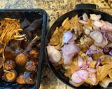 A picture of step 1 of Bun Mang Gio Heo (Vietnamese Pork Hock and Bamboo Shoot Noodle Soup).