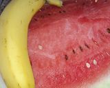 Une image de l'étape 1 de Jus de pastèque 🍉 et banane 🍌.