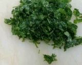 A picture of step 1 of Kheema Paalak Pakoras.