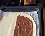 Une image de l'étape 2 de Feuilletés crème pâtissière chocolat et cranberries.