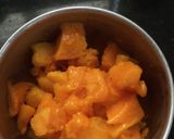 A picture of step 1 of Mango mousse.