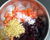 A picture of step 1 of Tangy tomato kachumbar.