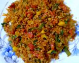 A picture of step 4 of Quinoa in upma style.