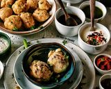A picture of step 8 of Dahi Bhalle.