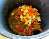 A picture of step 2 of Veg Tahri.