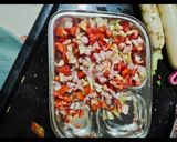 A picture of step 2 of Papad Salad.