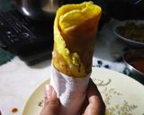 A picture of step 4 of Lachha Paratha Egg Roll.