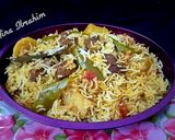 A picture of step 6 of Beef Biryani.