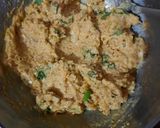 A picture of step 2 of Biryani pakorey.