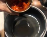 A picture of step 5 of Lasaniya Bhungla Batata🥔🌶️🧄🍅Kathiyawadi Garlicky Potato Curry Served with Piped fryums😋.