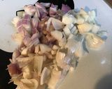 Une image de l'étape 1 de Tagliatelles noires aux têtes et pattes de calamars,échalotes,citron et persil.