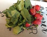 Une image de l'étape 1 de Salade de laitue rougette aux tomates,radis cerises et persil.
