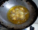 A picture of step 1 of Ponnugulu (leftover idli batter).