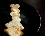 A picture of step 1 of Brown bread papdi chana chat.