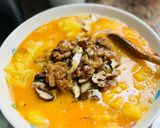 Foto del paso 5 de la receta: Tortilla de patata, cebolla, shiitake y scamorza 🧅 🥔 🍄 🧀