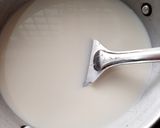 A picture of step 3 of Rava rasmalai.