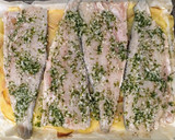 Foto del paso 5 de la receta: Corvina al horno con costra de frutos secos