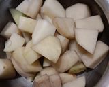 A picture of step 1 of Aloo tuk.