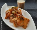 A picture of step 5 of Watermelon Rind Pakoda.