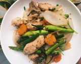 Hình bước làm 5 của món Ức gà xào rau củ < Eat clean >