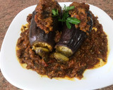 Foto del paso 4 de la receta: Exclusiva! berenjena rellena con arroz con salsa mantequilla