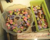Foto langkah ke 3 dari resep Puding Pasir Mozaik Susu.