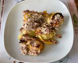 Une image de l'étape 15 de Roulés de courgettes jaunes au chèvre frais, ciboulette et jambon.