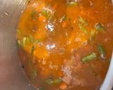 A picture of step 4 of Basmati rice with lamb neck broth and fridge vegetables.