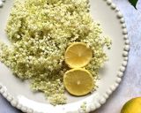 A picture of step 1 of Elderflower Syrup - No Citric Acid.