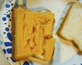 A picture of step 2 of Grilled Ham and Cheese on White Bread.