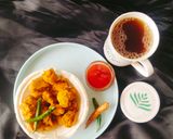 A picture of step 5 of Sindhi onion pakoda monsoon special.