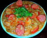 A picture of step 8 of Mike's EZ Shrimp & Spicy Andouille Sausage Gumbo.