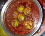 A picture of step 6 of Baingan Masala.