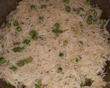 A picture of step 1 of Green peas pulao.