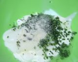 A picture of step 2 of Ranch dressing with vegetable Burger tikki.