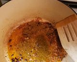 A picture of step 4 of Merguez Sausage and Cumin Lentils with Dandelion Greens.