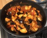 Une image de l'étape 10 de Aubergines violettes aux tomates, gingembre et paprika.