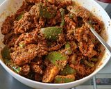 A picture of step 6 of Raw Mango carrot green chili garlic pickle.