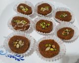 A picture of step 8 of Kunafa Mabrouma with Mixed Nuts.
