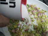 Empanaditas de puerro y panceta ahumada en freidora de aire