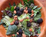 Foto del paso 2 de la receta: Ensalada verde con zarzamoras, almendras y queso de cabra