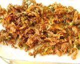 A picture of step 4 of Thool Pakoda- Onion Pakoda.