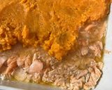 A picture of step 5 of Sweet Potato and Salmon Parmentier with Orange.