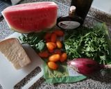 Foto del passaggio 1 della ricetta Insalata di cocomero e pecorino