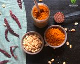 A picture of step 5 of Peanut chutney powder with flaxseeds.