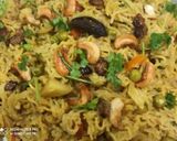 A picture of step 4 of Cook with dry fruits vegetables tehiri.