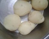 A picture of step 1 of Aloo Bread.